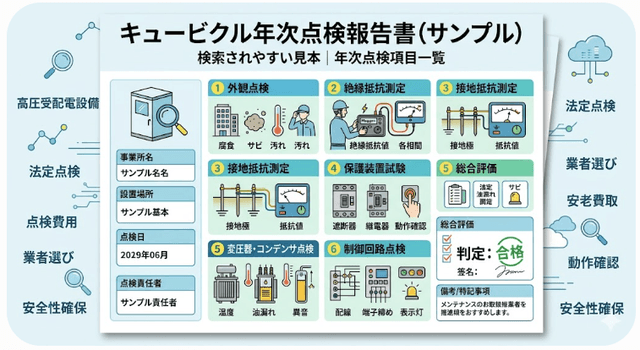 キュービクルの「年次点検報告書」とは?設備を守る成績表の見方と委託業者選びのポイント