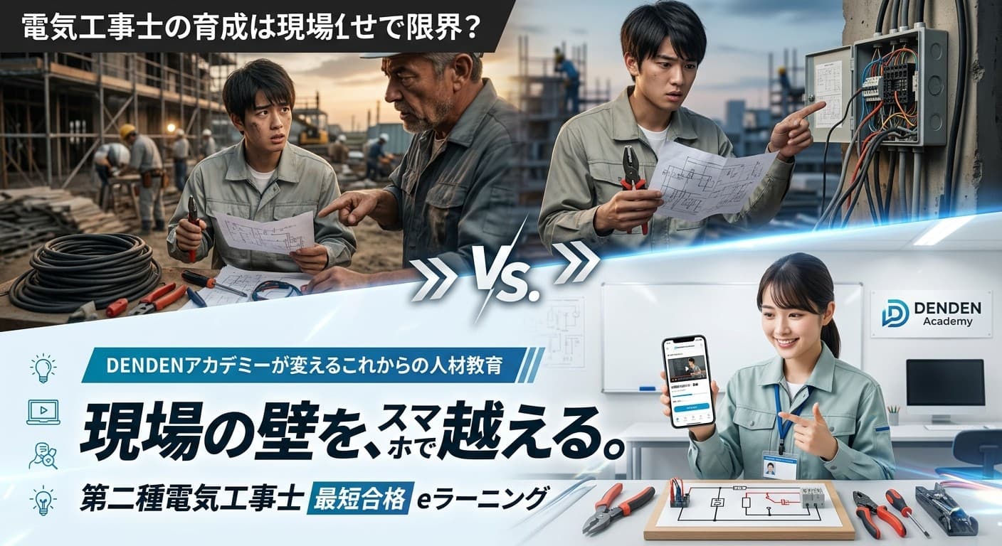 電気工事士の育成は現場任せで限界?DENDENアカデミーが変えるこれからの人材教育
