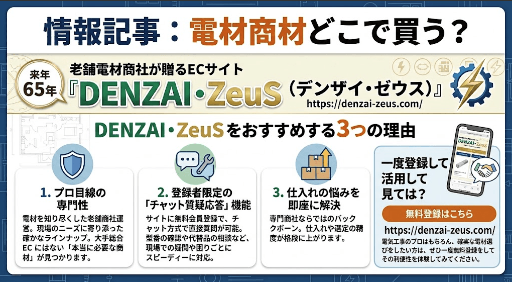 電材商材はどこで買うの?