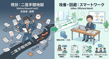 仕事の二度手間地獄を改善・回避する方法