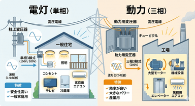 電気の「電灯」と「動力」の違いとは?