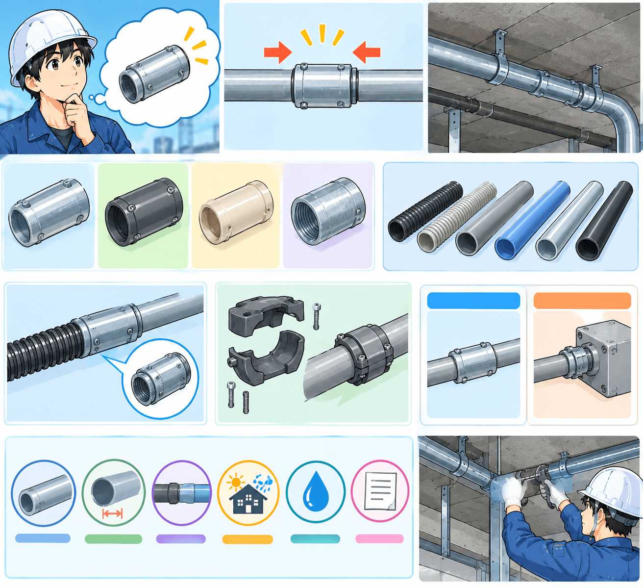 カップリングって何? 電気工事で使う「管と管をつなぐ部材」を初心者向けに解説!