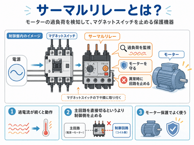 サーマルリレーとは?役割や必要性をわかりやすく解説【モーター保護の基本】