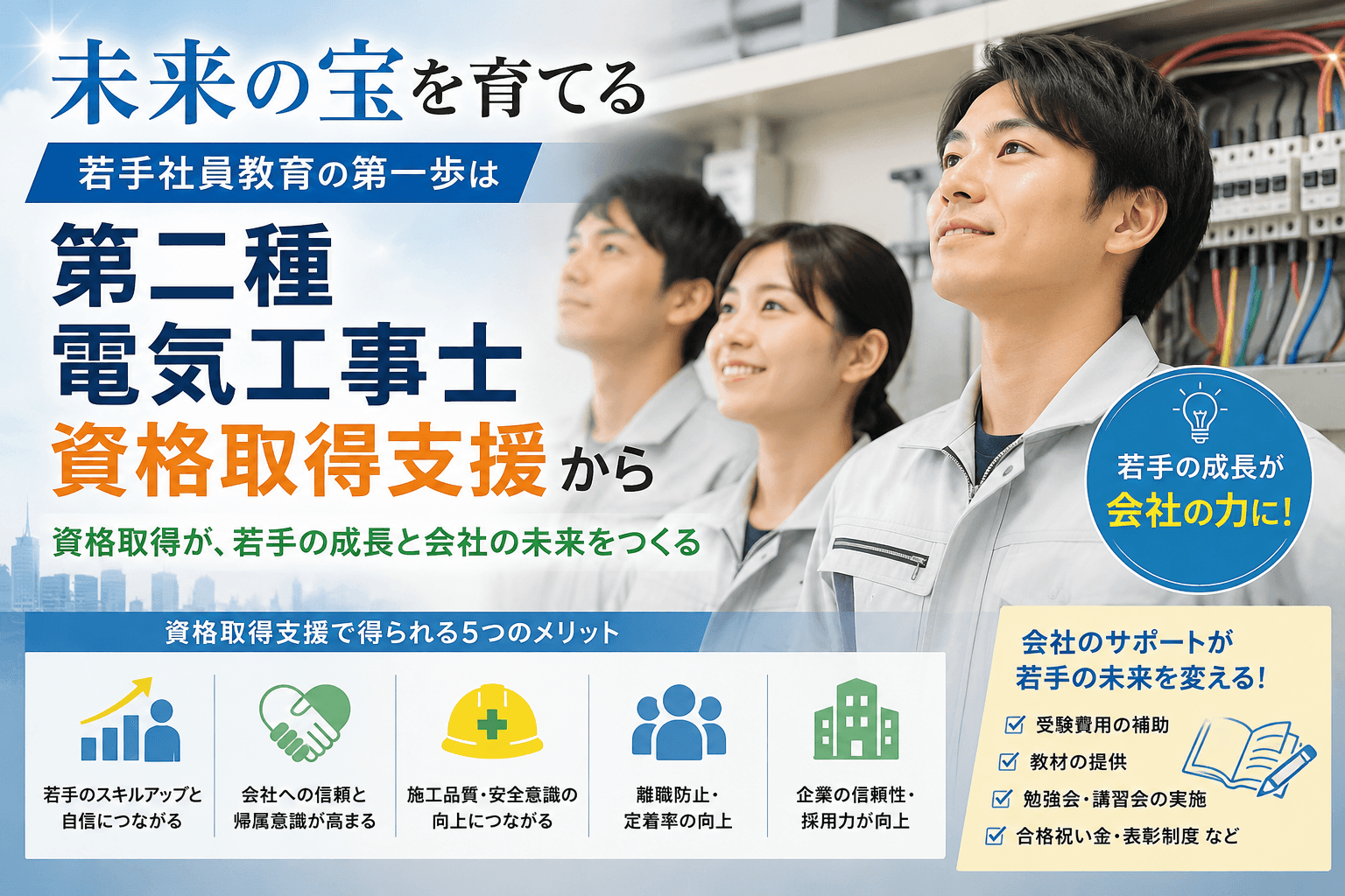 若手社員は会社の未来を支える「宝」