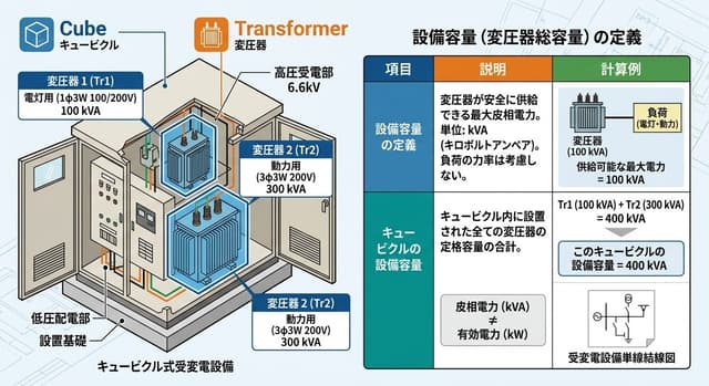 キュービクルの設備容量はどう選ぶ?失敗しない計算方法と需要率の考え方