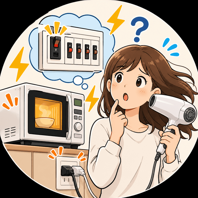電子レンジとドライヤーを同時に使うと危ない?🔌