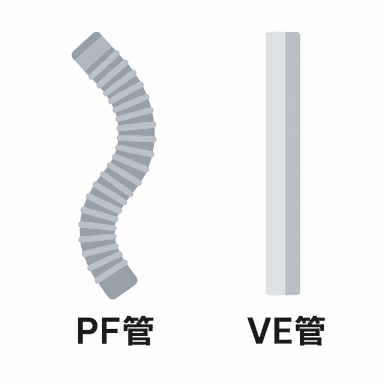 PF管とVE管の違いを徹底比較|特徴・用途・サイズ表から正しい使い分けを解説