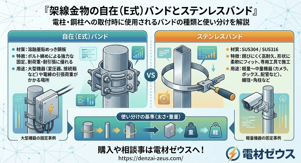 「自在バンド(E式バンド)」と「ステンレスバンド」とは!