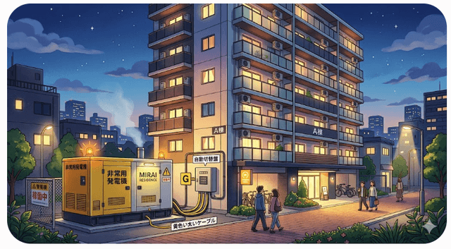 マンションに非常用発電機は必要ですか?法定義務のない物件こそ知るべき「真の価値」と導入の判断基準