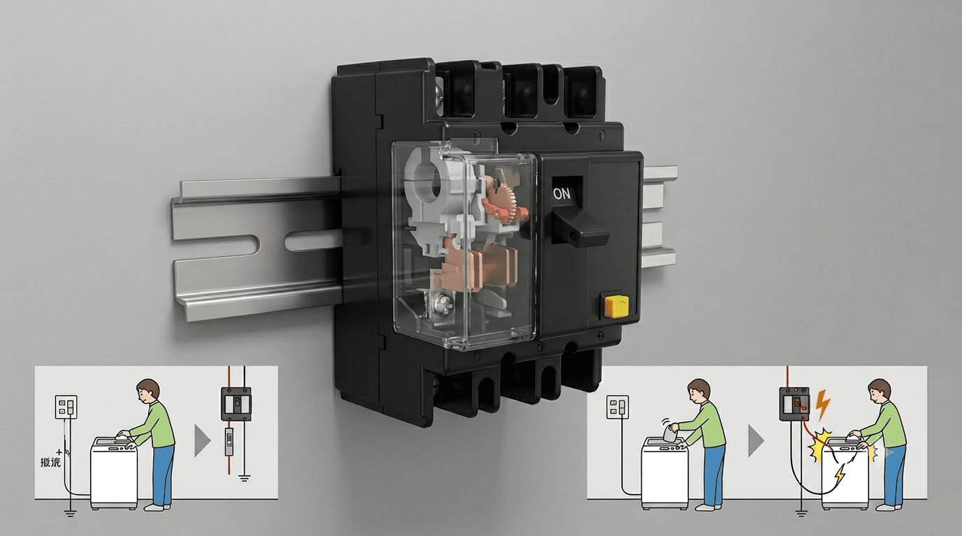 ELCB(漏電遮断器)とは?ELB・MCCBとの違いや仕組み、選び方