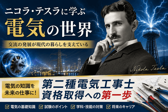 ニコラ・テスラに学ぶ電気の世界|第二種電気工事士資格取得への第一歩