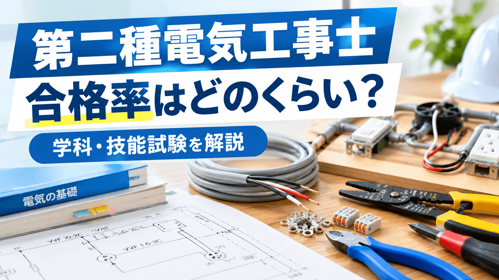 第二種電気工事士の合格率はどのくらい?学科・技能試験の合格率を解説