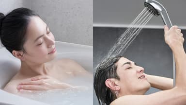 「酸素美泡湯」と「オイルヴェール酸素美泡湯」を体感できる展示