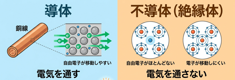 導体と不導体(絶縁体)の違いとは?