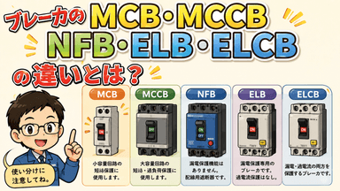 ELBとMCBの違いをわかりやすく解説|漏電遮断器と配線用遮断器の役割・使い分け