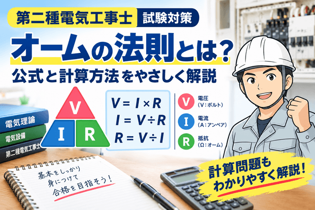 オームの法則とは?第二種電気工事士試験で覚えておきたい公式と計算方法をやさしく解説