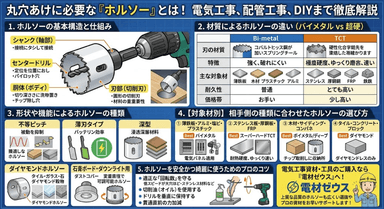 丸穴あけに必要な『ホルソー』とは!